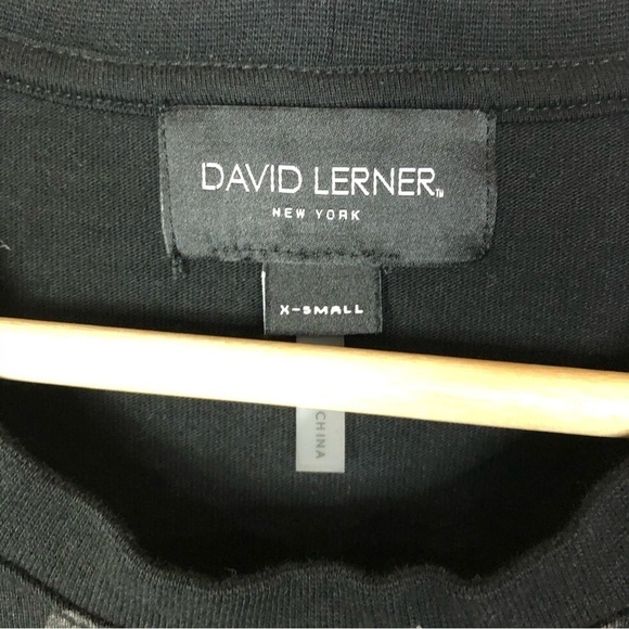 David Lerner Black Leopard Print Crewneck Short Sleeve T-Shirt Dress XS - Picture 4 of 4